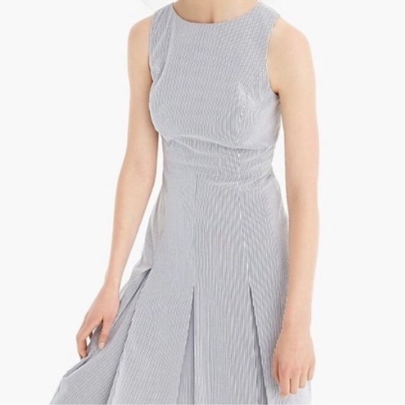 J. Crew Sleeveless A Line Seersucker Dress - Picture 3 of 4